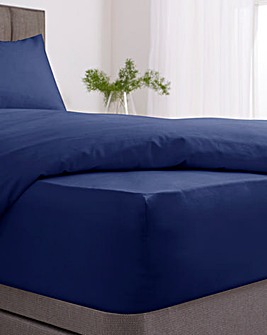 Responsibly Sourced Easy-Care Plain Dye 28cm Fitted Sheet