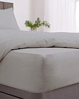 Responsibly Sourced Easy-Care Plain Dye 28cm Fitted Sheet
