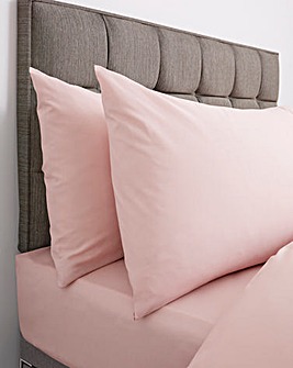 Responsibly Sourced Easy-Care Plain Dye Housewife Pillowcase