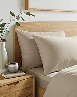 Easy Care Plain Dye Pack of 2 Housewife Pillowcases