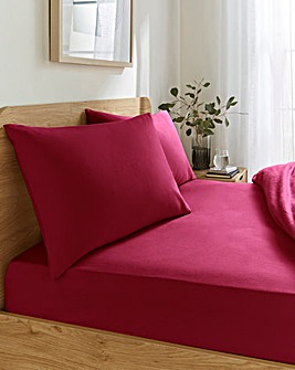 Warm and Cosy Brushed Cotton 28cm Fitted Sheet