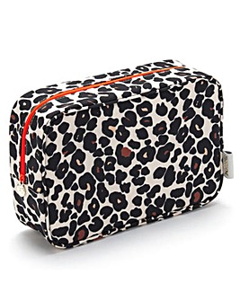 VICTORIA GREEN BEAUTY KIT CASE  LEOPARD TAN