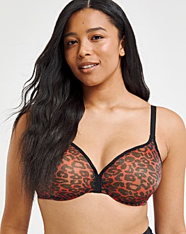 Gossard Glossies Leopard Sheer Bra