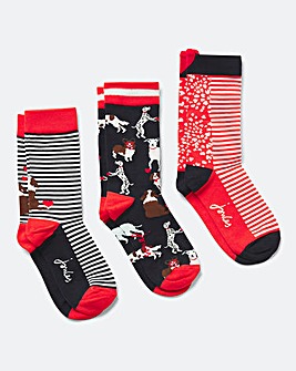 Joules 3Pack Everyday Bamboo Socks