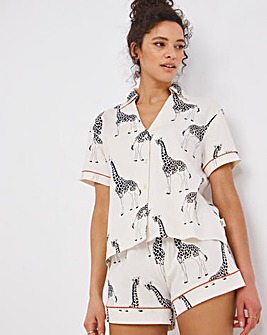 Chelsea Peers Jersey Giraffe Short Pyjama Set