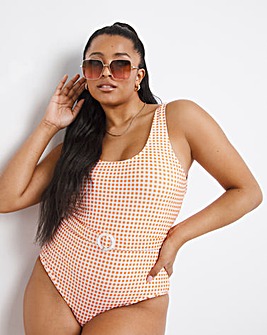 Chelsea Peers Scoopback Belted Swimsuit