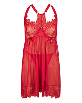 Bed of Roses Two Piece Babydoll Set