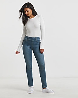 Bella Mid Blue Pull On Slim Leg Jeggings