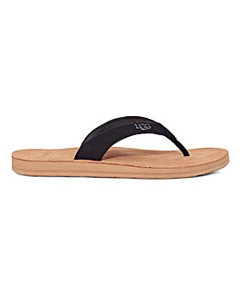 Ugg Tawney Logo Leather Flip Flop Sandals Standard D Fit