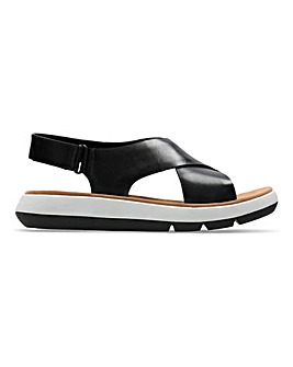 Clarks Jemsa Cross Leather Sandals Standard D Fit
