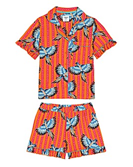 Chelsea Peers Short Sleeve Reverse Ruffle Set