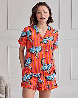 Chelsea Peers Short Sleeve Reverse Ruffle Set