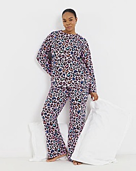 Pretty Secrets Value Long Sleeve Pyjama Set Leopard Print