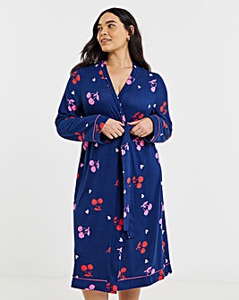 Pretty Secrets Supersoft Dressing Gown Cherry Print