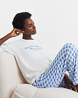 Pretty Secrets Short Sleeve Gingham Lounge Set