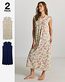 Julipa (2 Pack) Value Floral Nighties