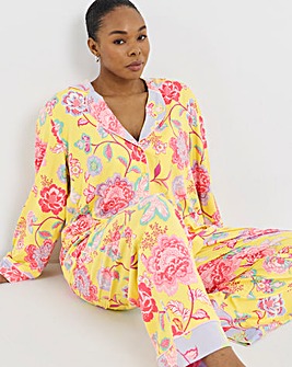 Figleaves Revere Pyjama Set In A Bag Floral Print
