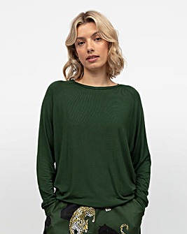 Cyber Jammie Slouch Olive Pyjama Top