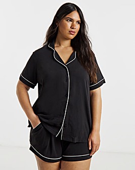 Pretty Secrets Revere Pyjama Short Set Black