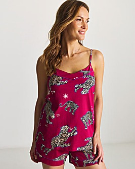 Pretty Secrets Cami Pyjama Short Set Animal Print
