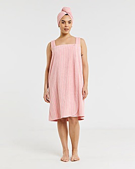 Pretty Secrets Towelling Shower Wrap And Turban