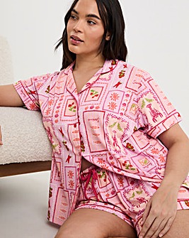 Simply Be Revere Pyjama Short Set Postcard Print