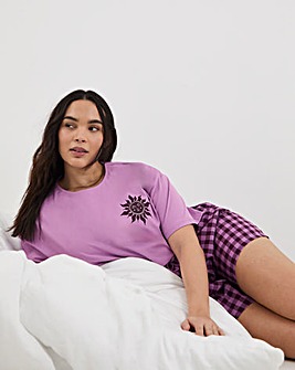 Simply Be Gingham Pyjama Short Set