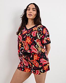 Figleaves Leopard Shortie Pyjama Set