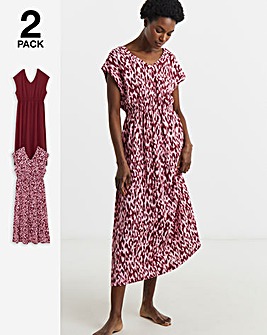 JD Williams (2 Pack) Animal Print Value Nighties