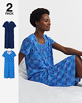 Julipa (2 Pack) Value Blue Shell Midi Nighties