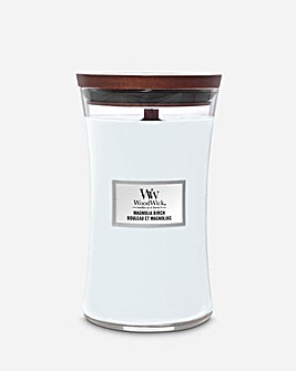 Woodwick Hourglass Large Magnolia Birch Candle