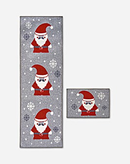 Santa Gonk Christmas Runner & Doormat Set