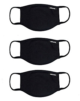 Hype Black 3 Pack Face Coverings