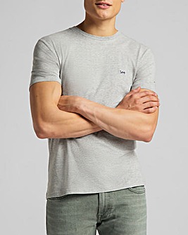 LEE Grey Mele Patch Logo T-Shirt