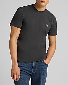 LEE Washed Black Patch Logo T-Shirt