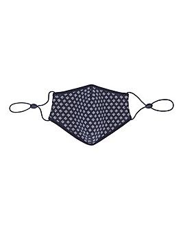 Navy Print Face Covering