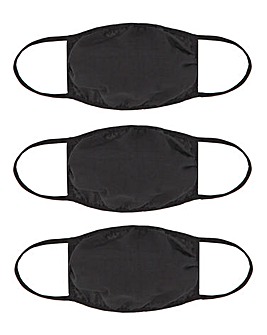 3 Pack Black Face Coverings