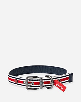 Joules Red & Navy Coastal Dog Collar - Medium