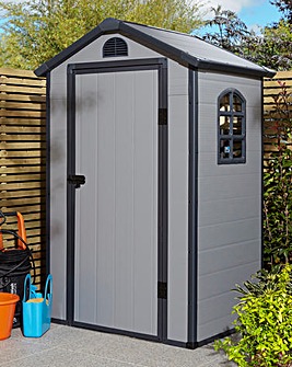 Rowlinson Airevale 4x3 Plastic Apex Shed Light Grey
