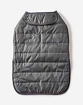 Quilted Pet Coat with Water Resistant Wax Finish - Slate