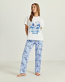 Stitch Snooze Mode Graphic Pyjama Set