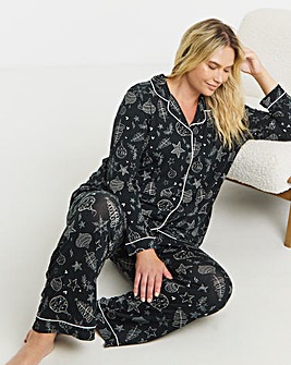 Pretty Secrets Christmas Print Revere Pyjama Set