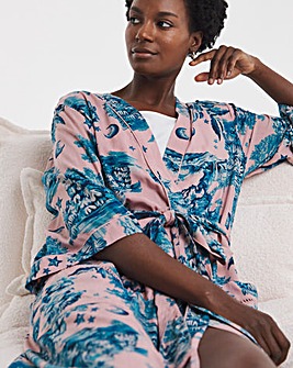 Figleaves Printed Viscose Maxi Dressing Gown