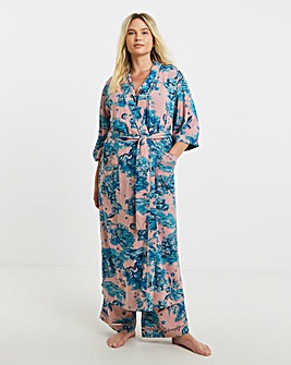 Figleaves Printed Viscose Maxi Dressing Gown