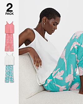 JD Williams (2 Pack) Cotton Pyjama Sets