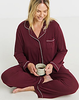 Pretty Secrets Ribbed Button Through Pyjama Set