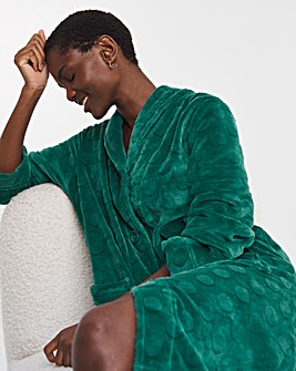 Pretty Secrets Button Fleece Dressing Gown