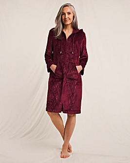 Pretty Secrets Zip Fleece Dressing Gown