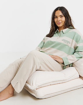 Simply Be Rugby Top & Wide Leg Lounge Set