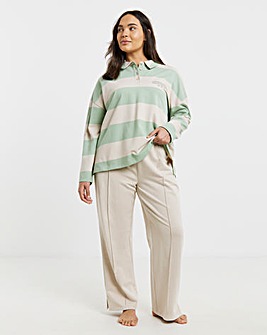 Simply Be Rugby Top & Wide Leg Lounge Set